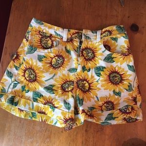 American Apparel | High Waist Sunflower Shorts